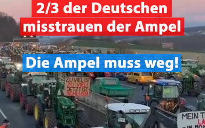 2/3 der Deutschen misstrauchen der Ampel