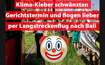 Kein Bock auf Gerichtstermin: Klima-Kleber reisen lieber nach Bali