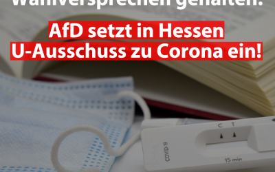 AfD setzt U-Ausschuss zu Corona in Hessen ein