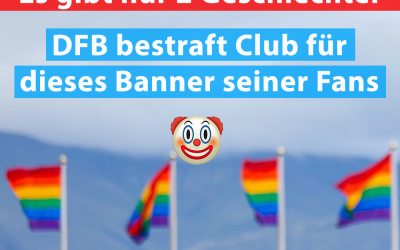 „Es gibt nur 2 Geschlechter“: DFB bestraft Club für dieses Banner