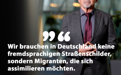 Arabisches Straßenschild in Düsseldorf