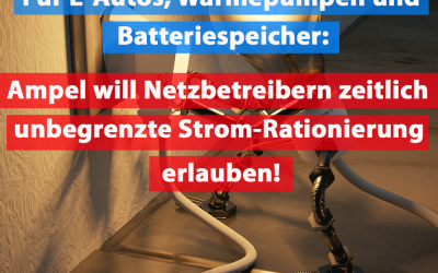 Regierung forciert Strom-Rationierung