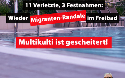 11 Verletzte, 3 Festnahmen: Erneut Migrantenrandale im Freibad