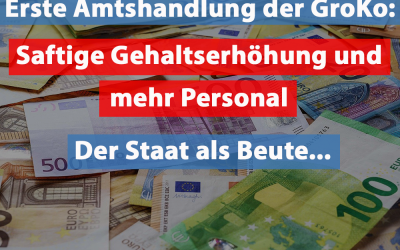 Erste Amtshandlung: Schwarz-Rot stockt Gehälter auf