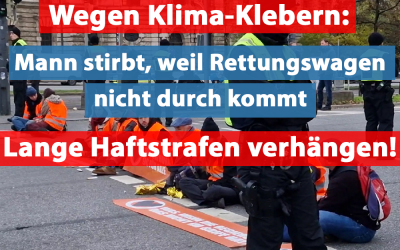 Klima-Kleber blockieren Rettungswagen in Wien: Patient stirbt!