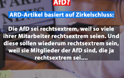 Fakenews über 100 rechtsextreme Mitarbeiter bei AfD im Bundestag