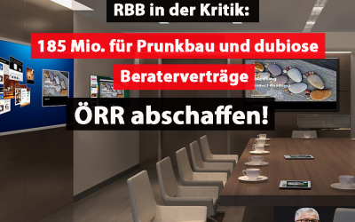 RBB: 185 Mio. für neues Medienhaus & Vetternwirtschaft pur