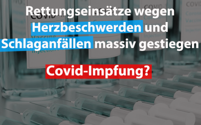 Massiver Anstieg von Rettungseinsätzen wegen Herzbeschwerden und Schlaganfällen