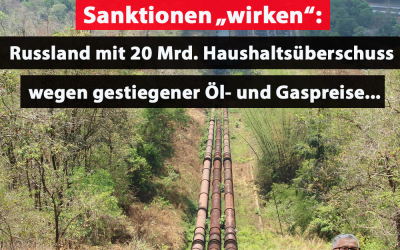 Russland mit 20 Mrd. Haushaltsüberschuss