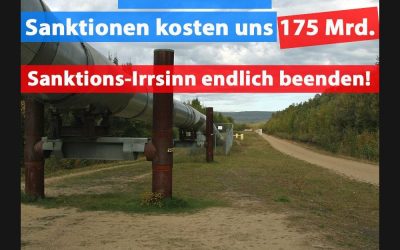 Sanktionen kosten Deutschland dieses Jahr 175 Mrd.