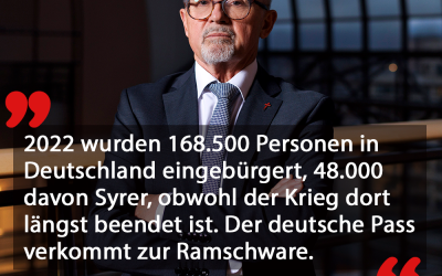 Einbürgerungen erreichen 20-Jahres Hoch