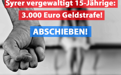 Syrer vergewaltigt 15-Jährige: 3.000 Euro Geldstrafe