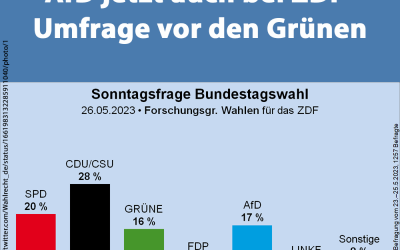 AfD auch bei ZDF vor Grünen