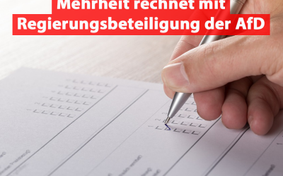 Mehrheit rechnet mit Regierungsbeteiligung der AfD