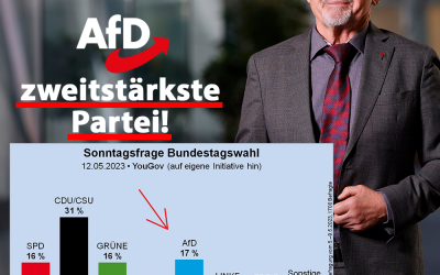 Umfrage: AfD zweitstärkste Partei!
