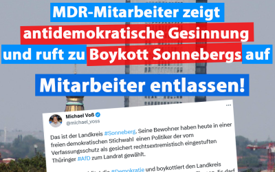 MDR-Mitarbeiter ruft zu Boykott Sonnebergs auf!